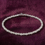 2.40 Carat Marquise & Round Alternating Tennis Bracelet