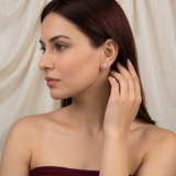 Hexa-Halo 1 Carat Solitaire Lab-Grown Diamond Earrings