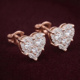 Evorra Sacred 1.72 Carat Heart Diamond Studs