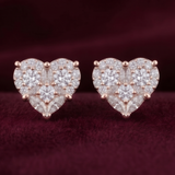 Evorra Sacred 1.72 Carat Heart Diamond Studs
