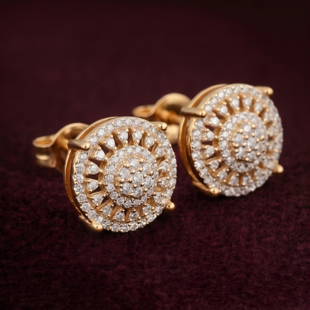 Evorra's 1.65 Carats Empress Wheel Lab-Grown Diamond Studs