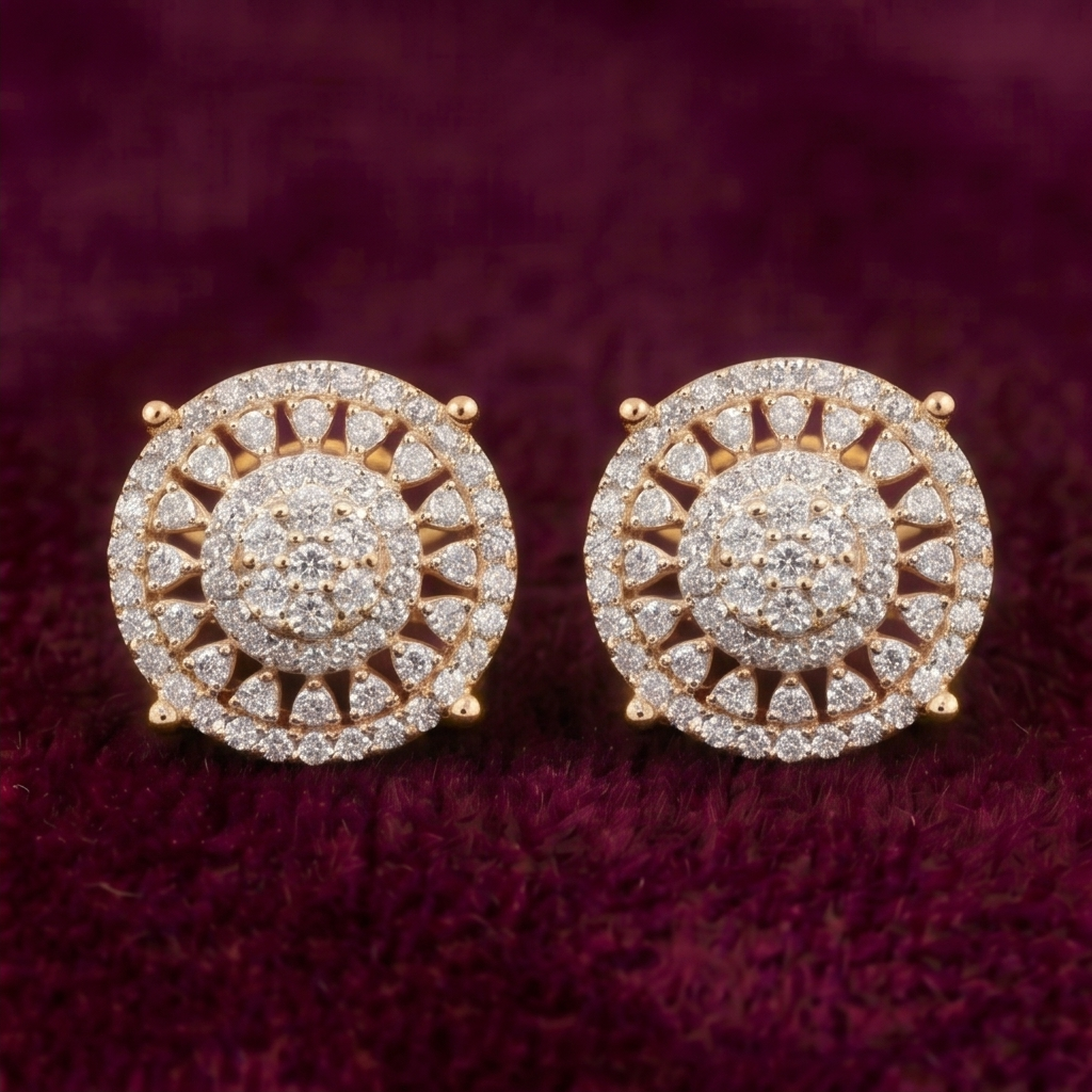 Evorra's 1.65 Carats Empress Wheel Lab-Grown Diamond Studs