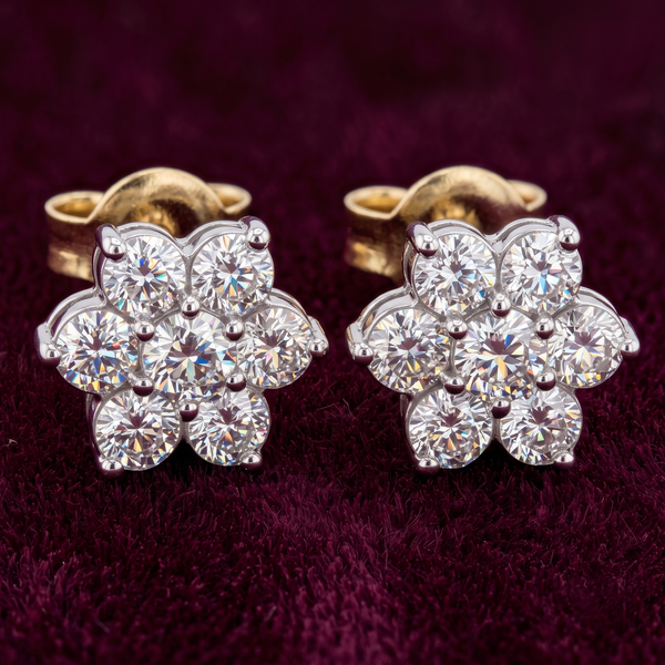 Evorra's Flora 2.91 Carats Lab-Grown Diamond Studs