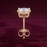 Evorra's Imperial Solitaire Halo Lab Grown Diamond Earrings