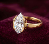 The Half-Bezel 2 Carat Marquise Solitaire Ring