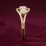 .33 Carat Serpentine Three-Stone Cluster Ring