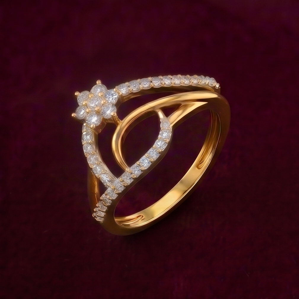 .32 Carat Astraea Floral Swirl Ring