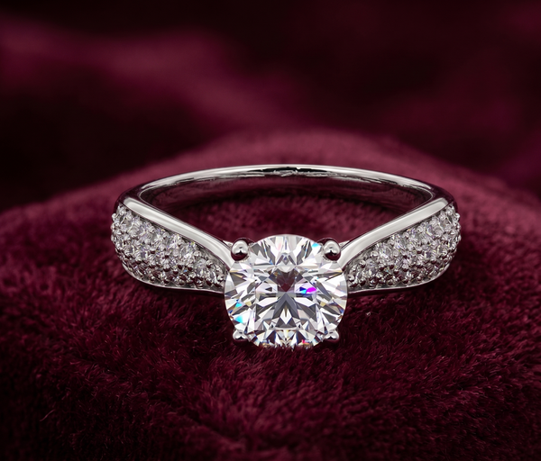 The Pavé Solitaire Ring
